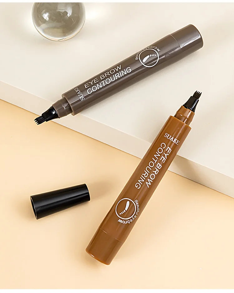 Waterproof 4-Tip Natural Microblading Eyebrow Pen - 6