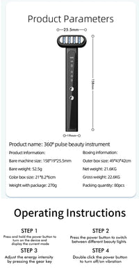 Red Light LED Facial Wand for Anti-Aging and Eye Care