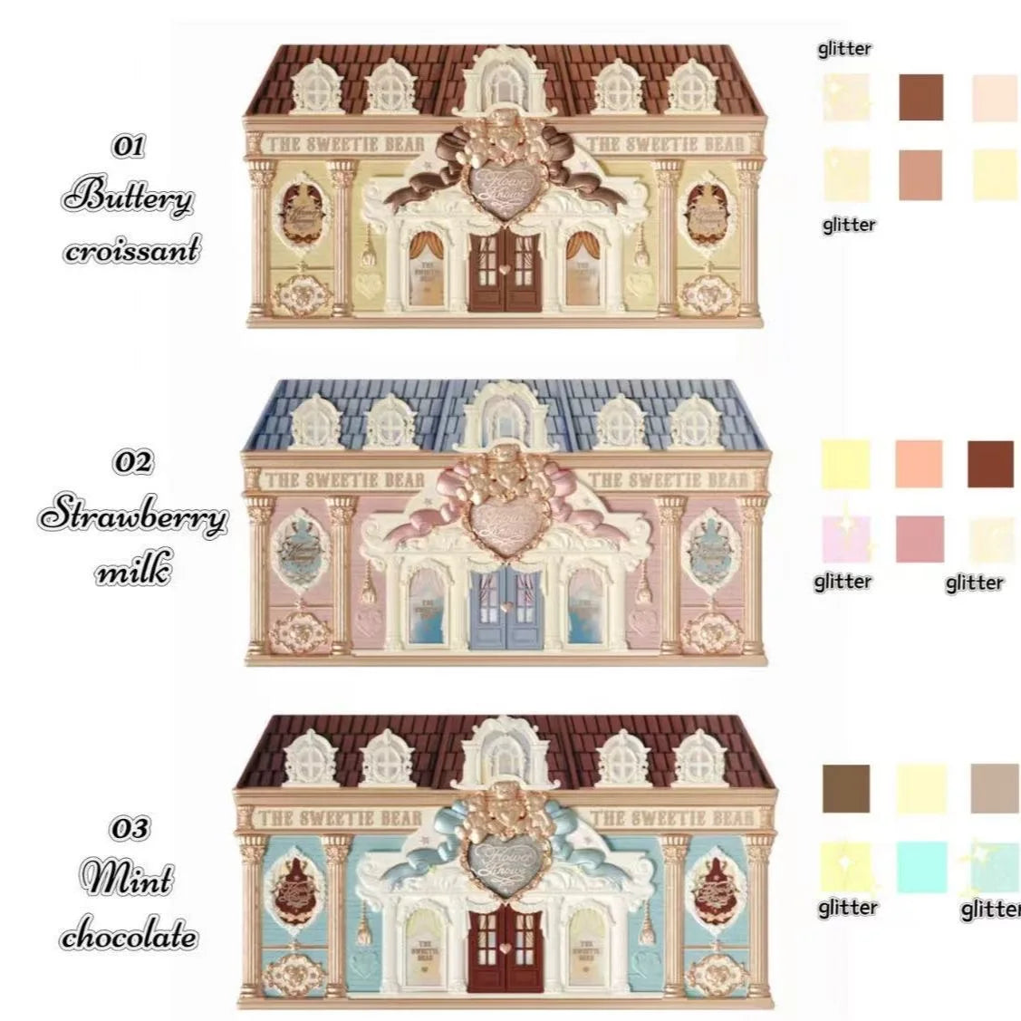 8-Color Glitter and Matte Eyeshadow Palette - 7