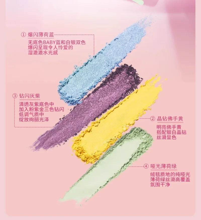 16-Color Highly Pigmented Matte and Shimmer Eyeshadow Palette - 19