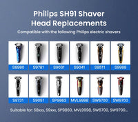 Replacement Shaver Heads for Series 9000 and Prestige Shavers
