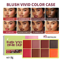 8-Color Cream Blush and Highlighter Makeup Palette