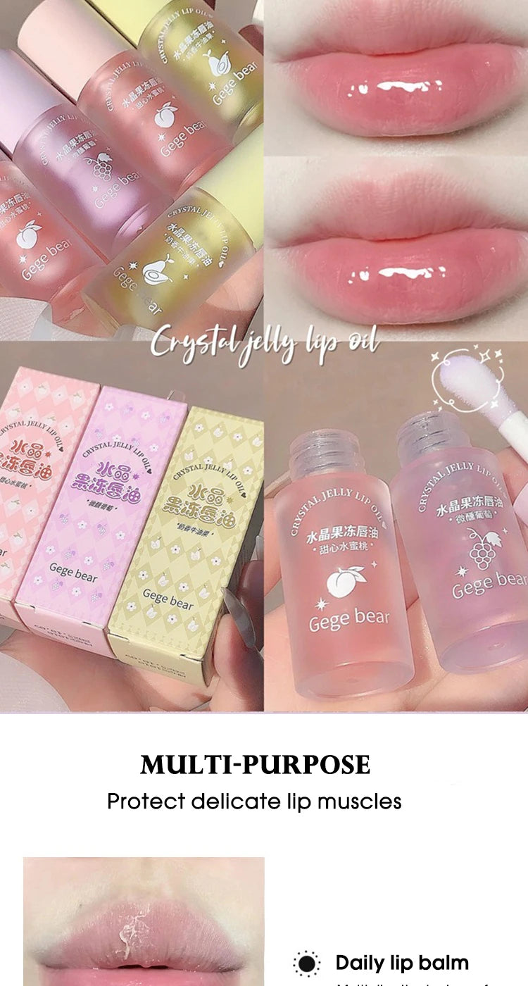 Hydrating Crystal Jelly Lip Oil for Smooth Glossy Lips - 6