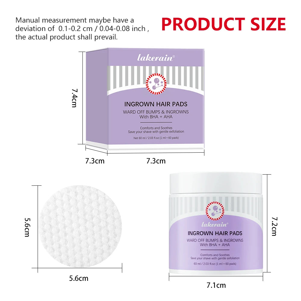 Exfoliating Ingrown Hair & Razor Bump Treatment Pads - 13