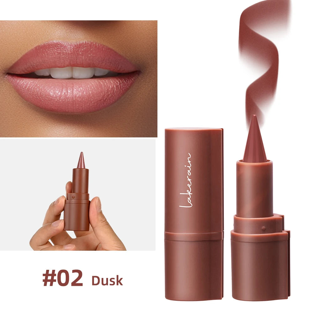 2-in-1 Waterproof Matte Lip Liner and Lipstick Crayon - 38