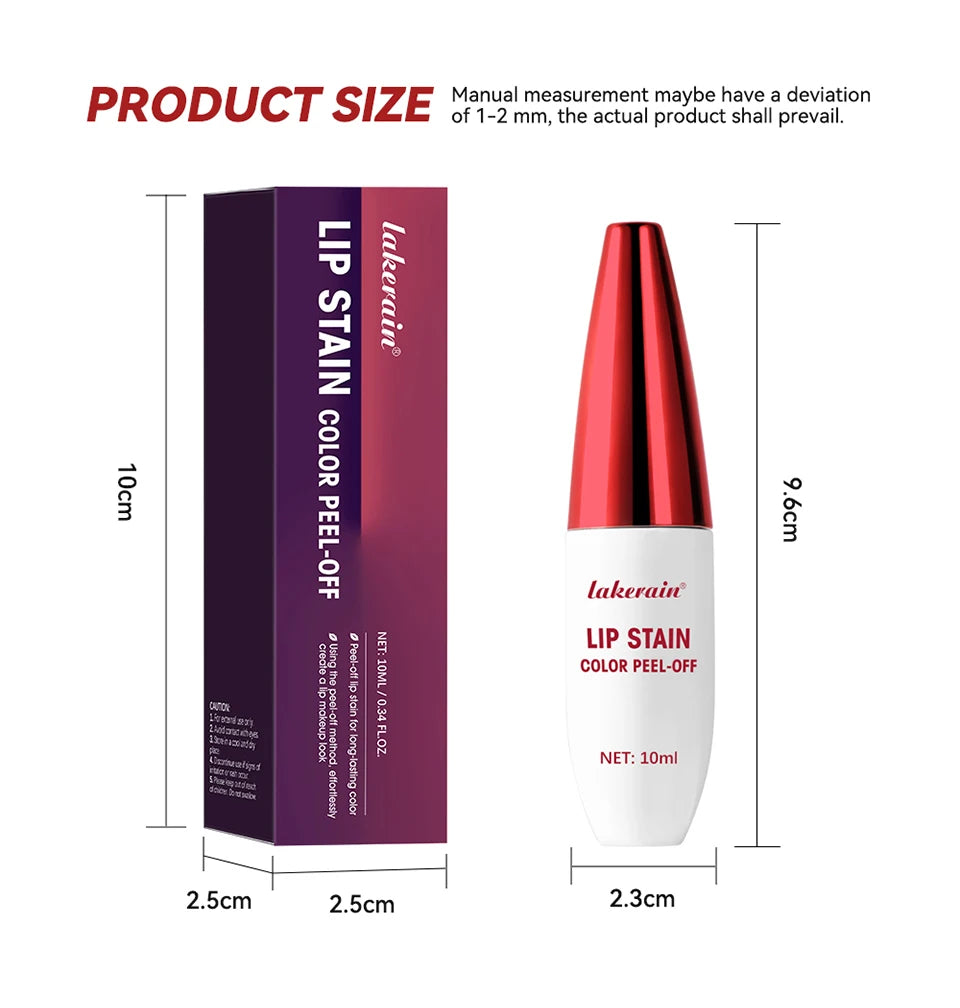 Waterproof Peel-Off Lip Stain for Long-Lasting Color - 13
