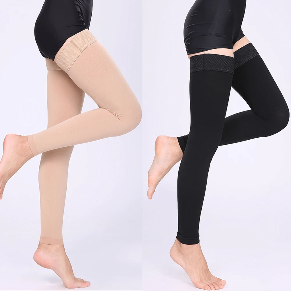 Thigh-High 20-30mmHg Compression Stockings for Leg Support - 8