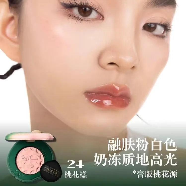 Emotional Shimmer Pressed Powder Blush for Natural Radiant Glow - 22