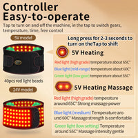 Red Light Therapy Waist Heating Belt for Lumbar Relief