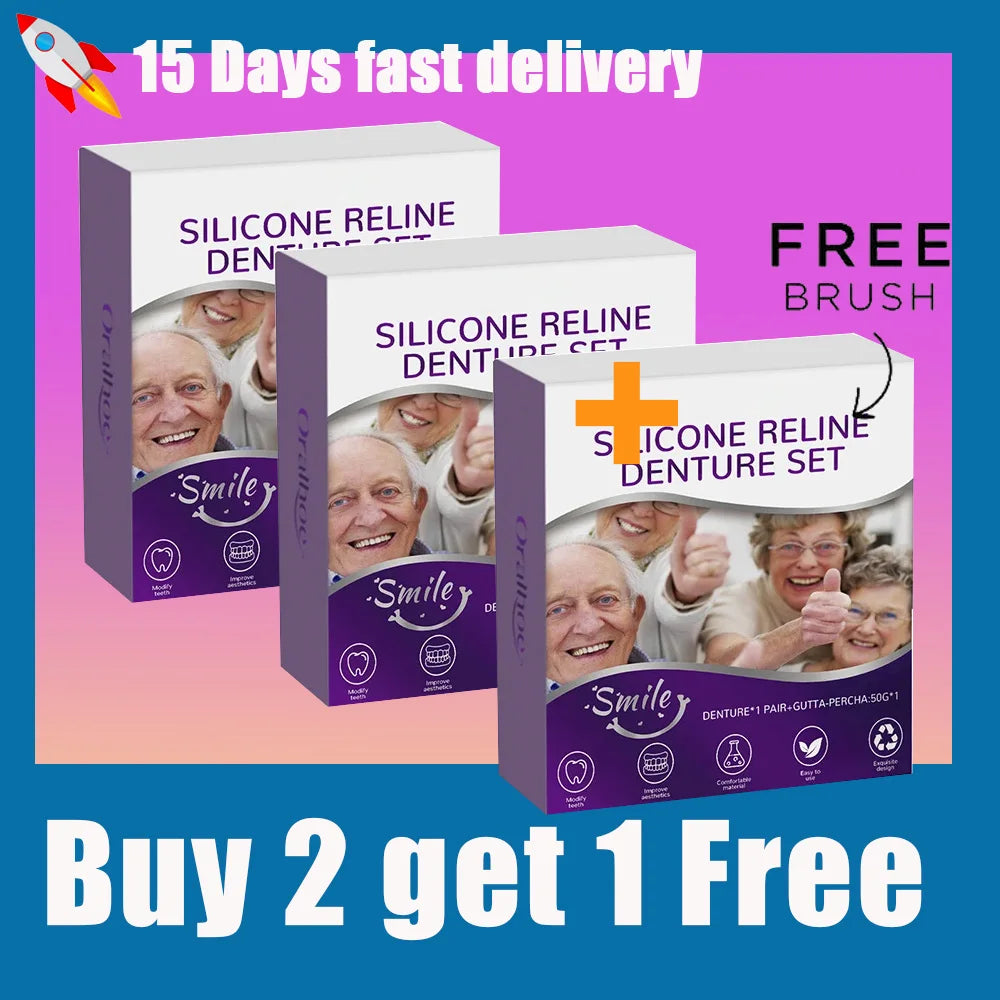 Comfort Fit Silicone Denture Reline Kit - 10