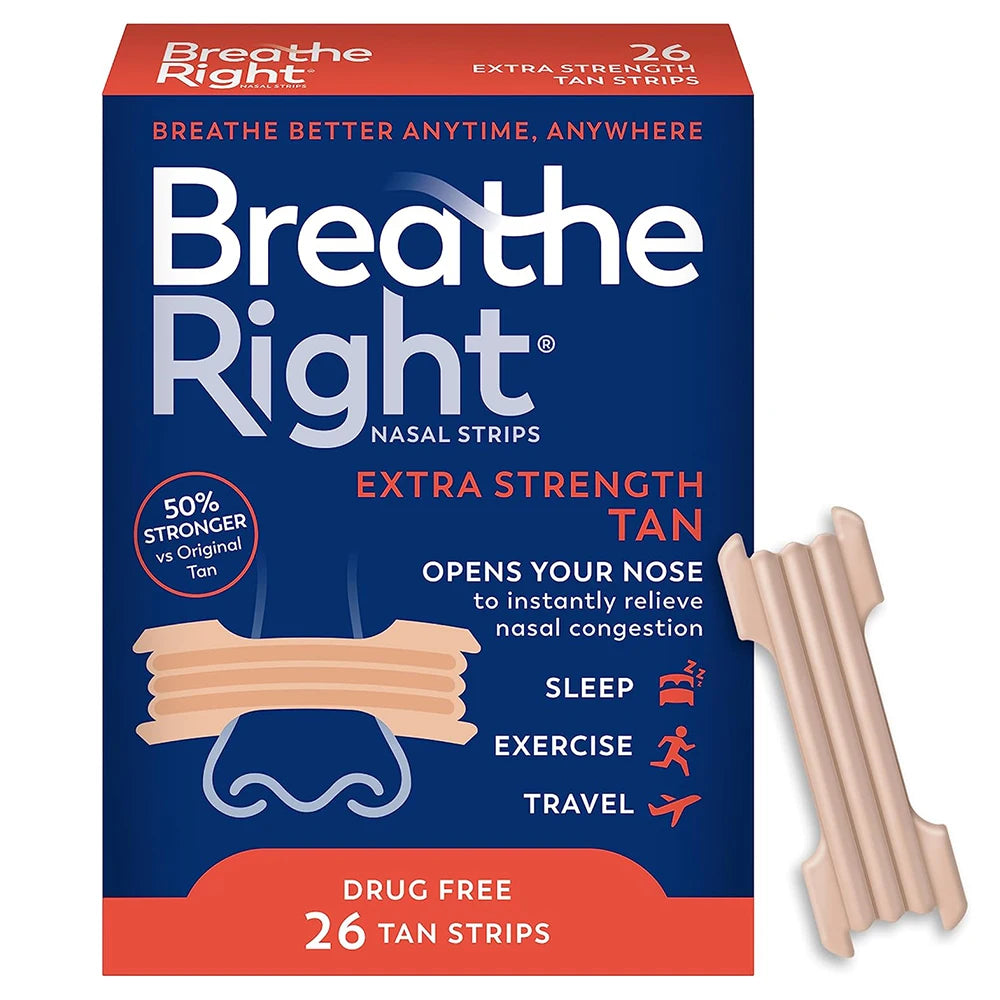 Extra Strength Nasal Congestion and Snoring Relief Strips - 1
