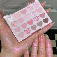 20-Color Heart-Shaped Eyeshadow Palette