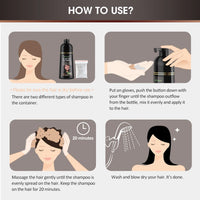 Instant Gray Coverage Herbal Hair Dye Shampoo