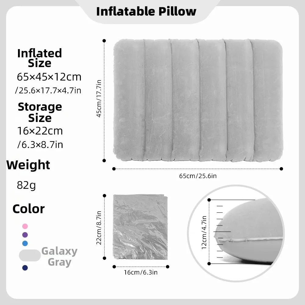 Inflatable Travel Pillow for Neck, Back, and Leg Support - 21