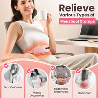 Portable Heated Massage Belt for Menstrual Cramp Relief