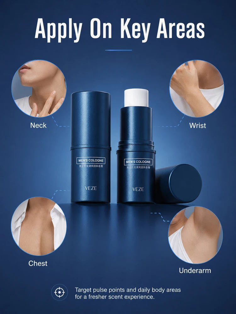 Portable Men’s Solid Cologne and Body Lotion Fragrance Set - 11