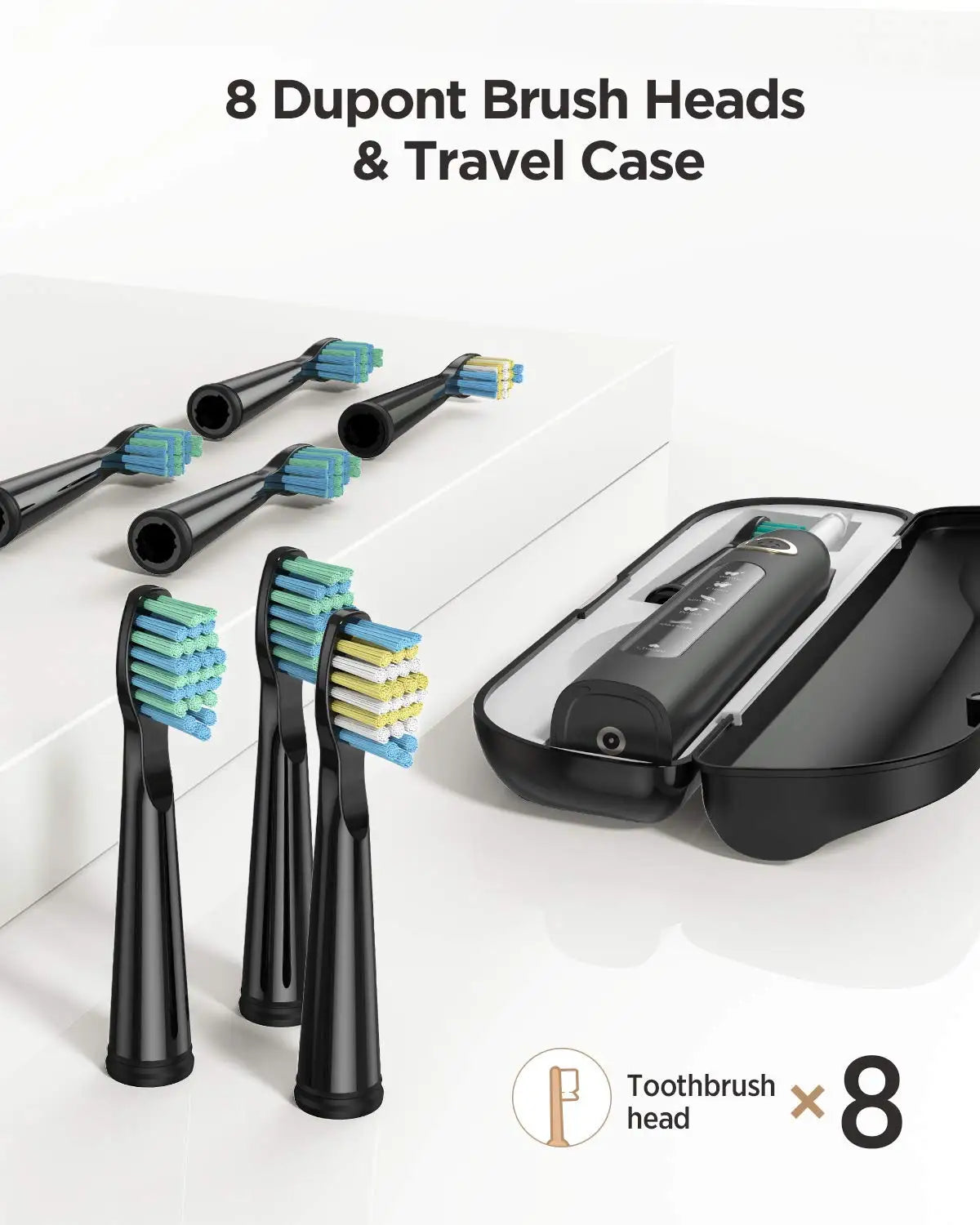 Sonic Electric Toothbrush with 5 Cleaning Modes and Travel Case - 19