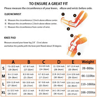 6-Piece Protective Knee, Elbow, and Wrist Pad Set