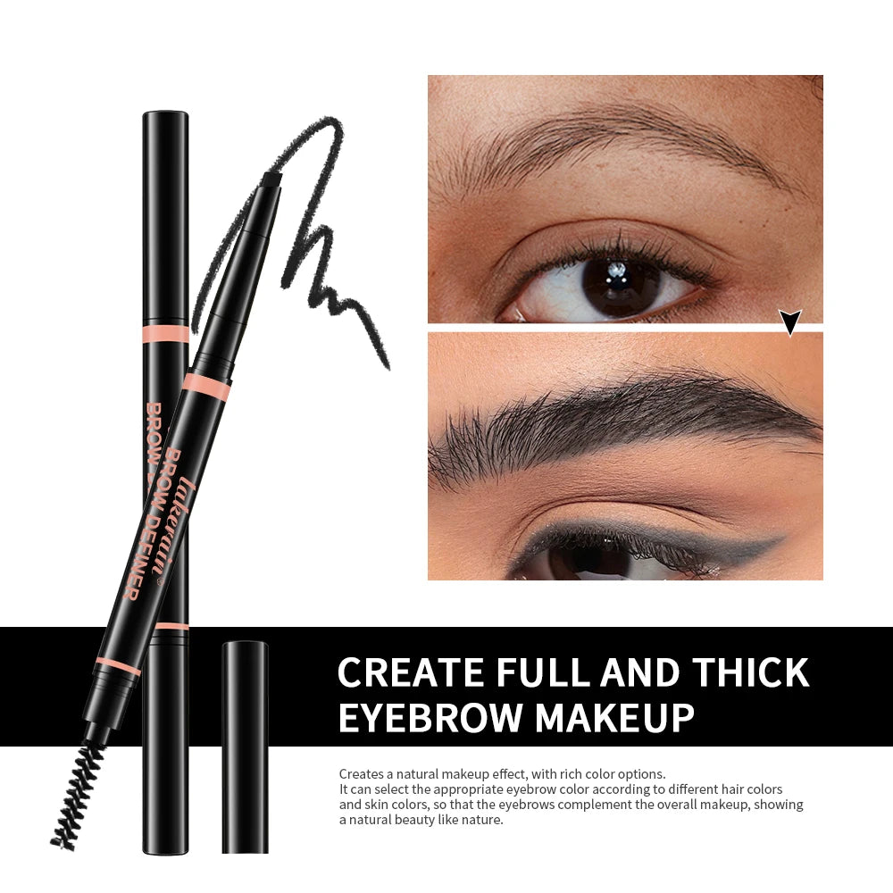 Waterproof 2-in-1 Triangle Tip Eyebrow Pencil - 2