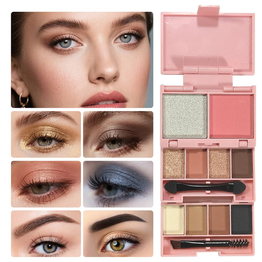 All-in-One Portable Makeup Palette for Travel and Daily Use