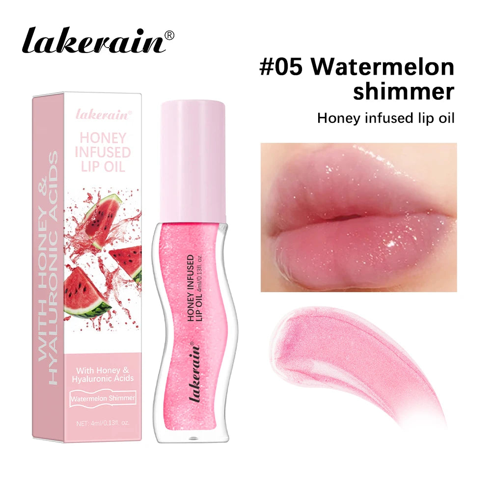 Honey Infused Hydrating Lip Oil for Glossy Nourished Lips - 18