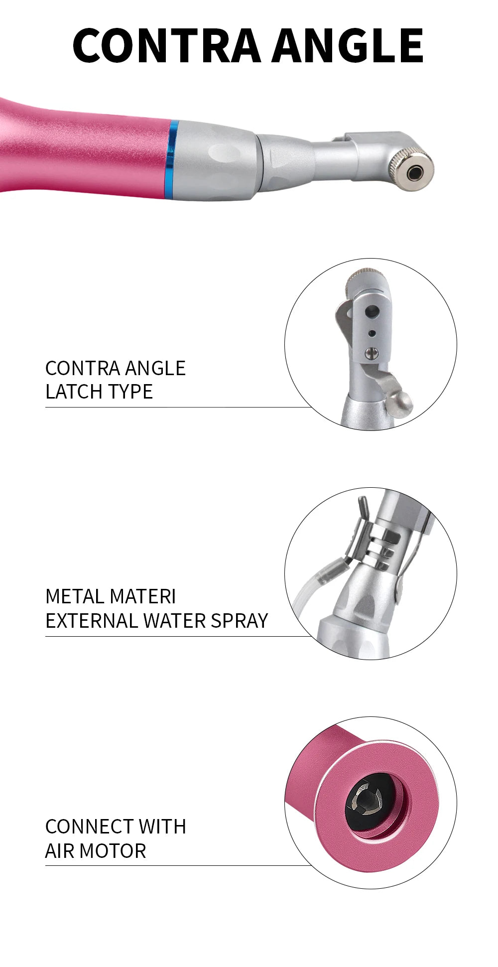 4-Piece Professional Dental Handpiece Kit - 12