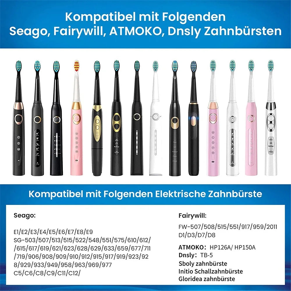 Replacement Sonic Electric Toothbrush Heads - 10 Pack - 13