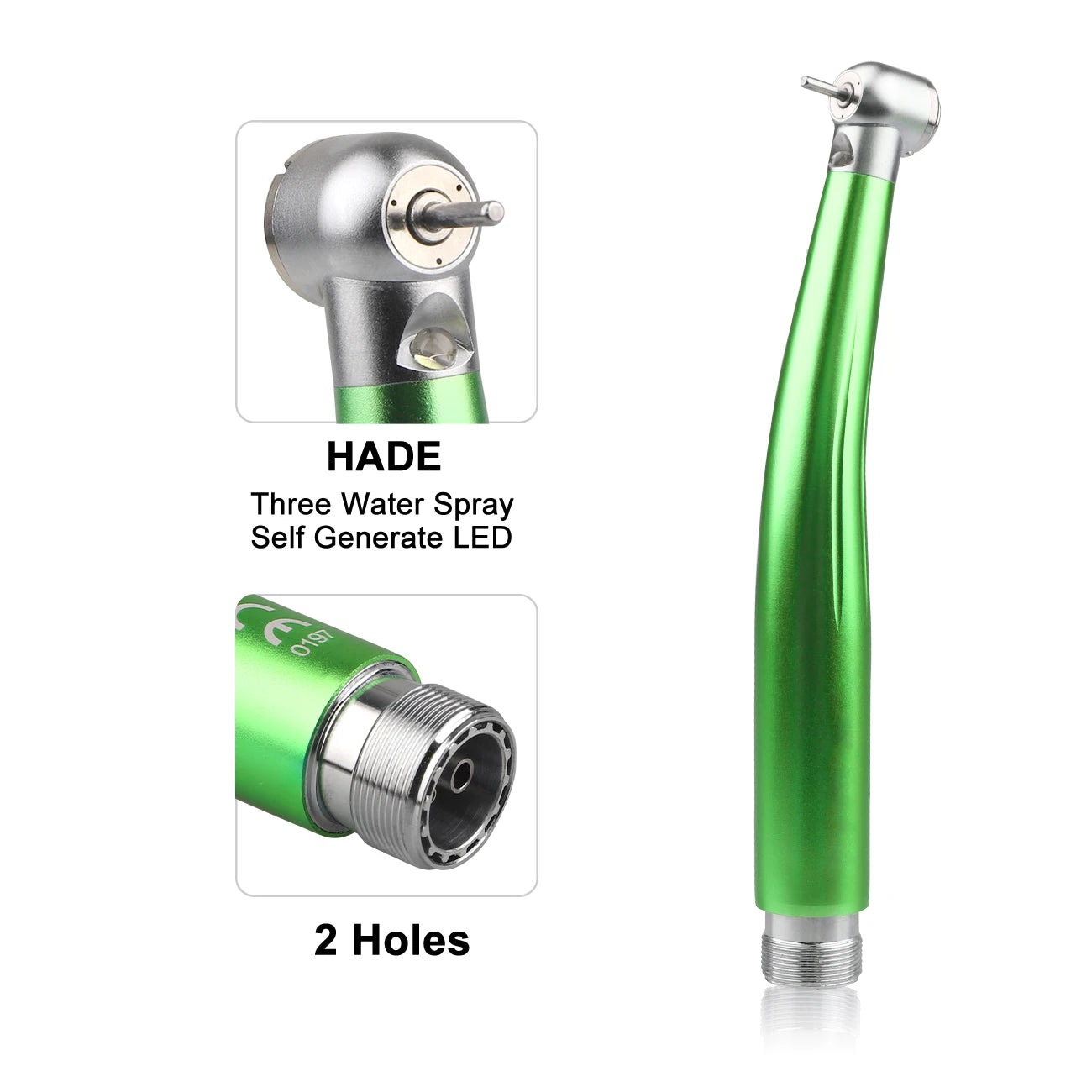 LED Dental High-Speed Handpiece with Triple Water Spray - 17
