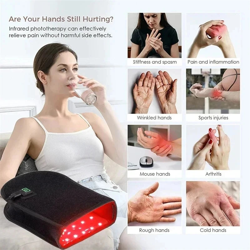 Infrared LED Red Light Therapy Glove for Hand & Wrist Pain Relief - 9