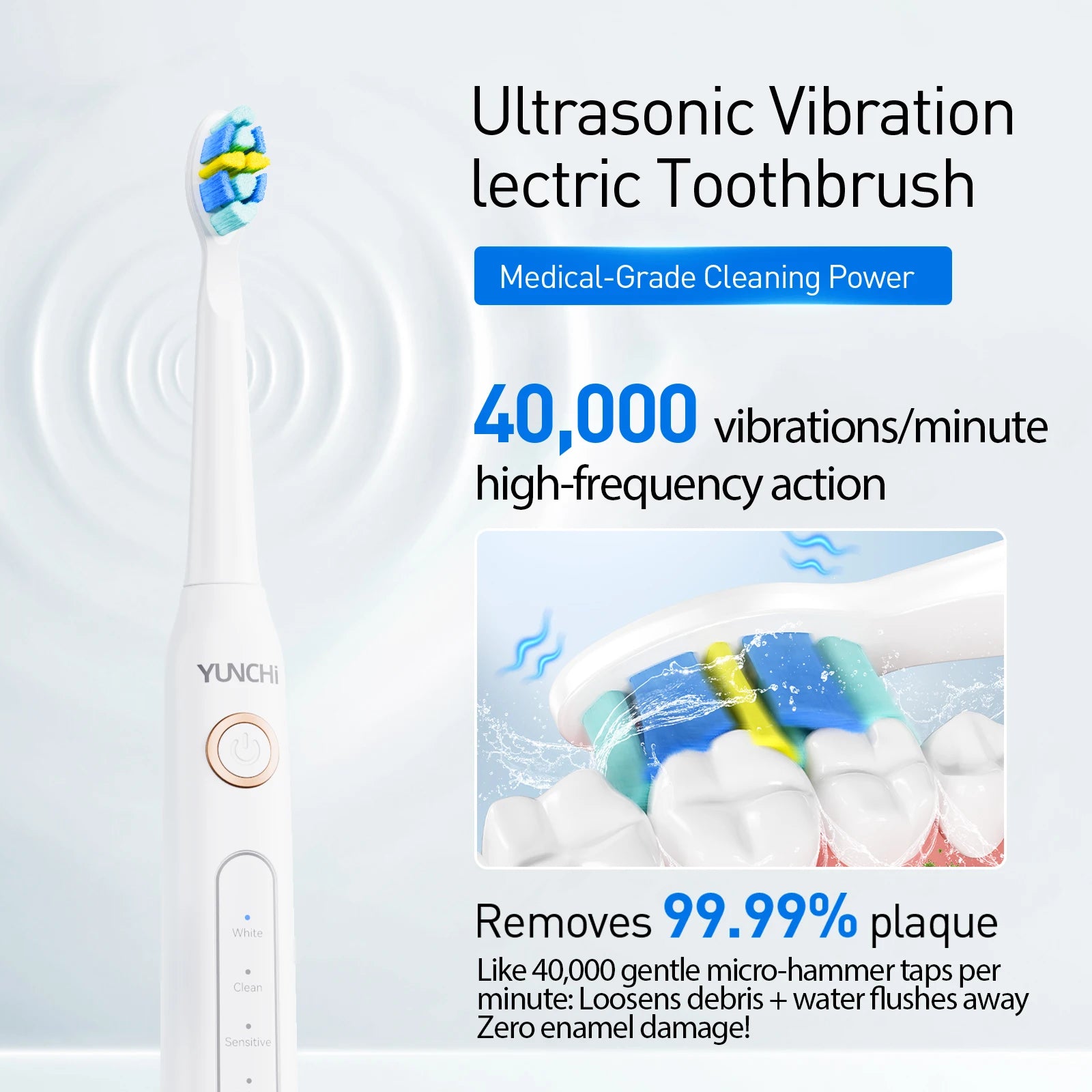 Ultrasonic Electric Toothbrush with 8 Brush Heads - 4