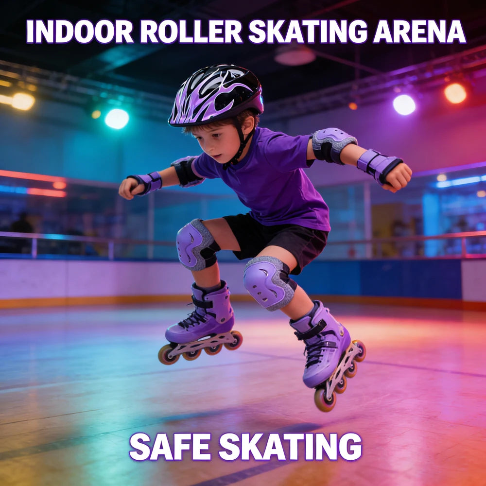 Kids Protective Helmet and Safety Gear Set for Ages 3-10 - 4