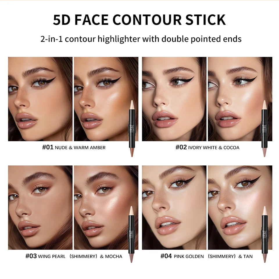 Dual-Ended Cream Contour and Highlighter Stick - 8