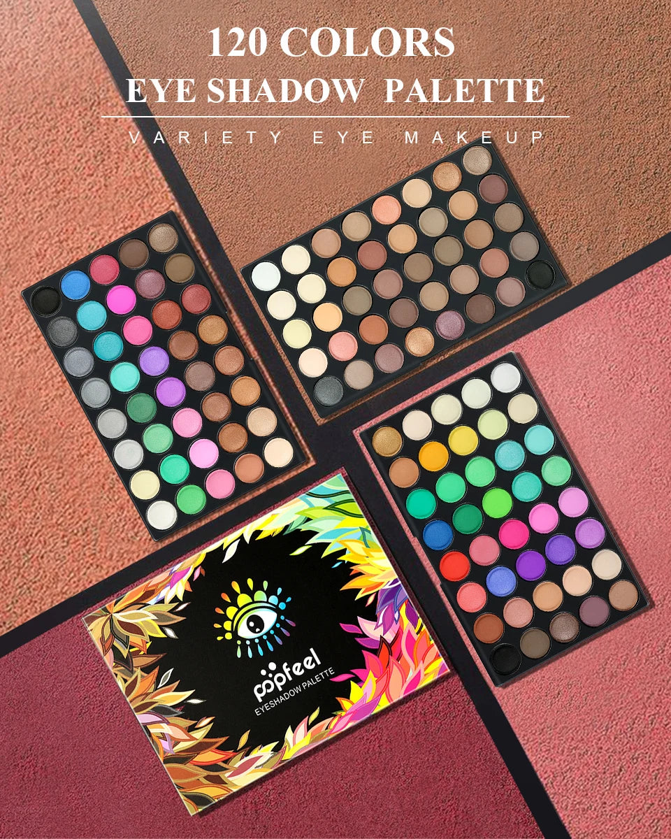 120-Color Professional Eyeshadow Palette for Every Look - 7