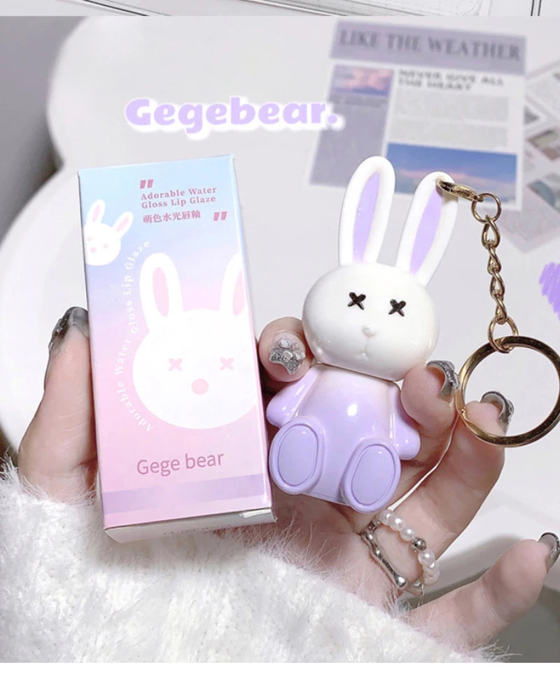 Hydrating Bunny Keychain Glossy Lip Lacquer - 22