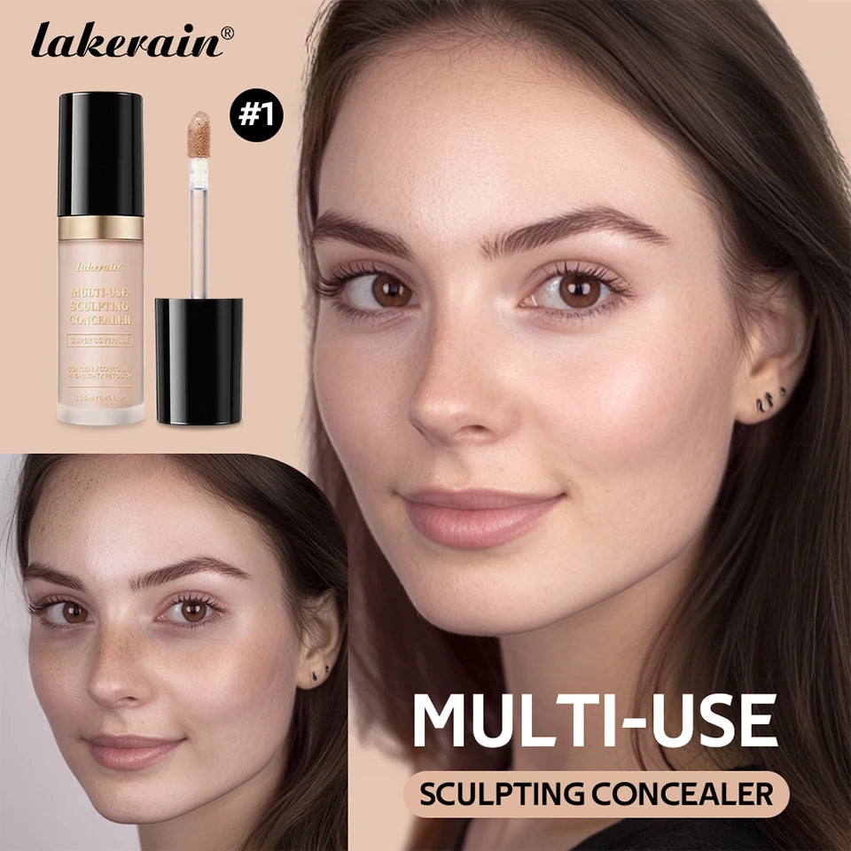 5-Color Waterproof Sculpting Concealer for Flawless Coverage - 7