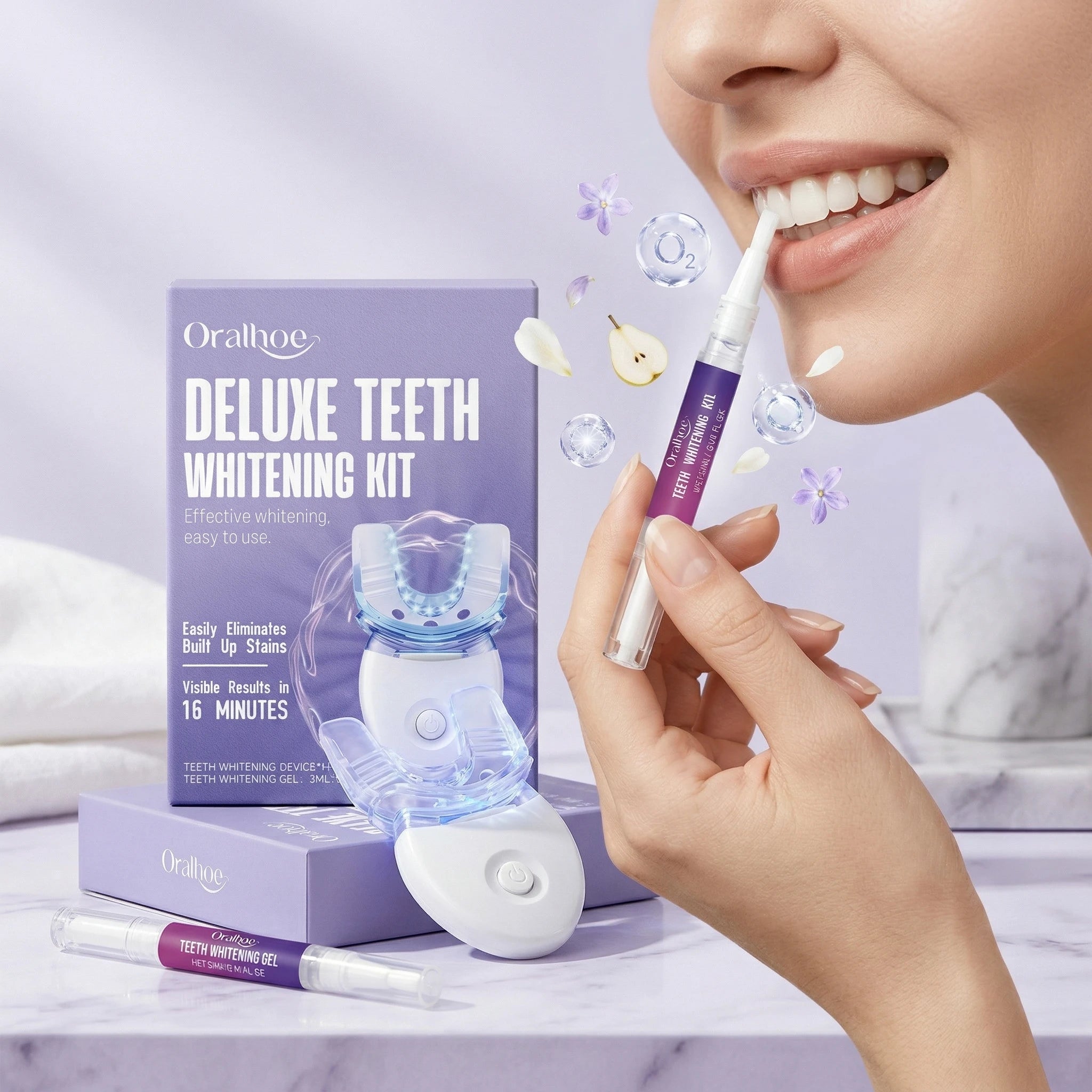 Professional Teeth Whitening Kit with Blue Light - 3