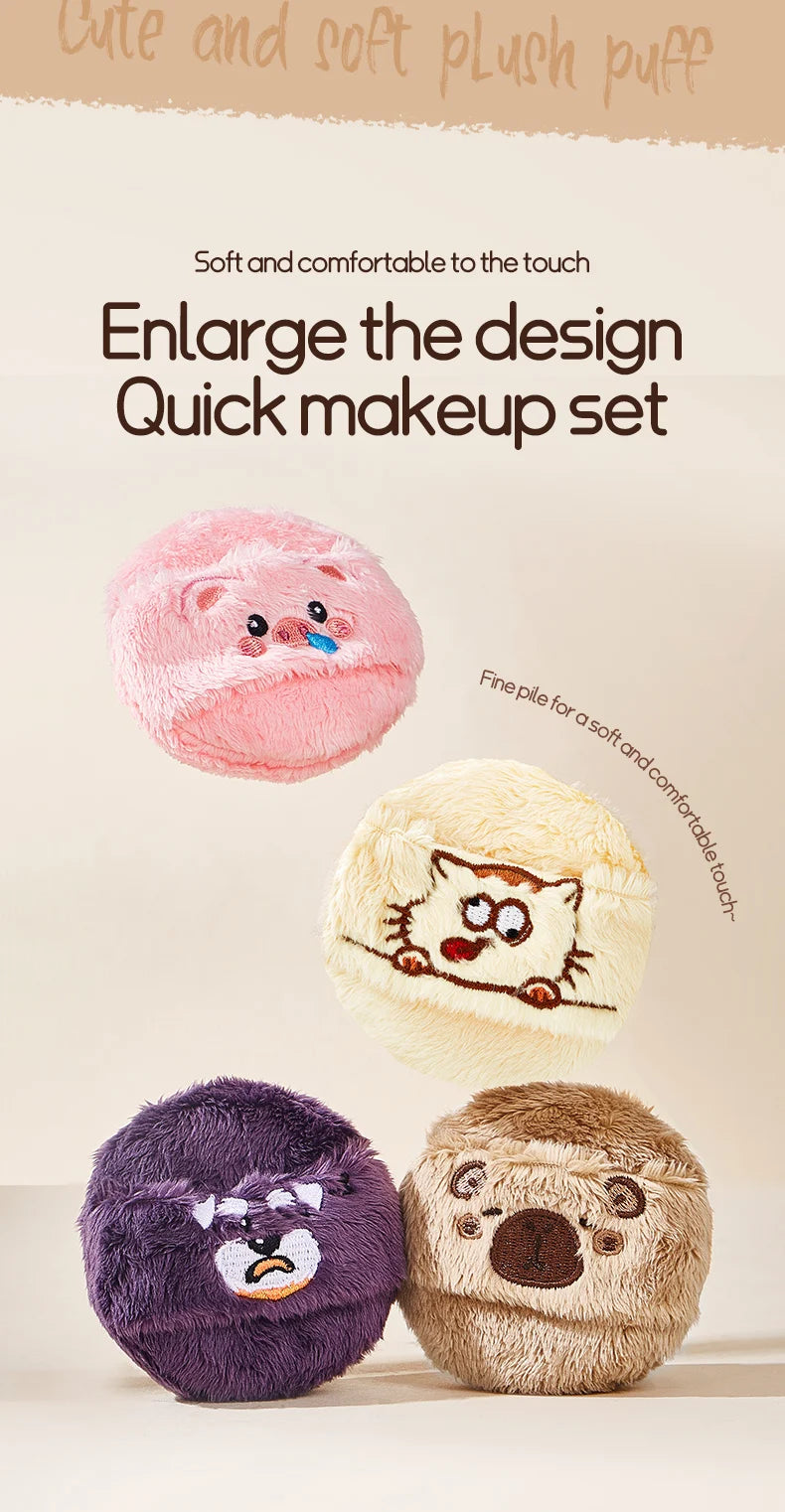 Cute Plush Cosmetic Powder Puff for Flawless Makeup Application - 14