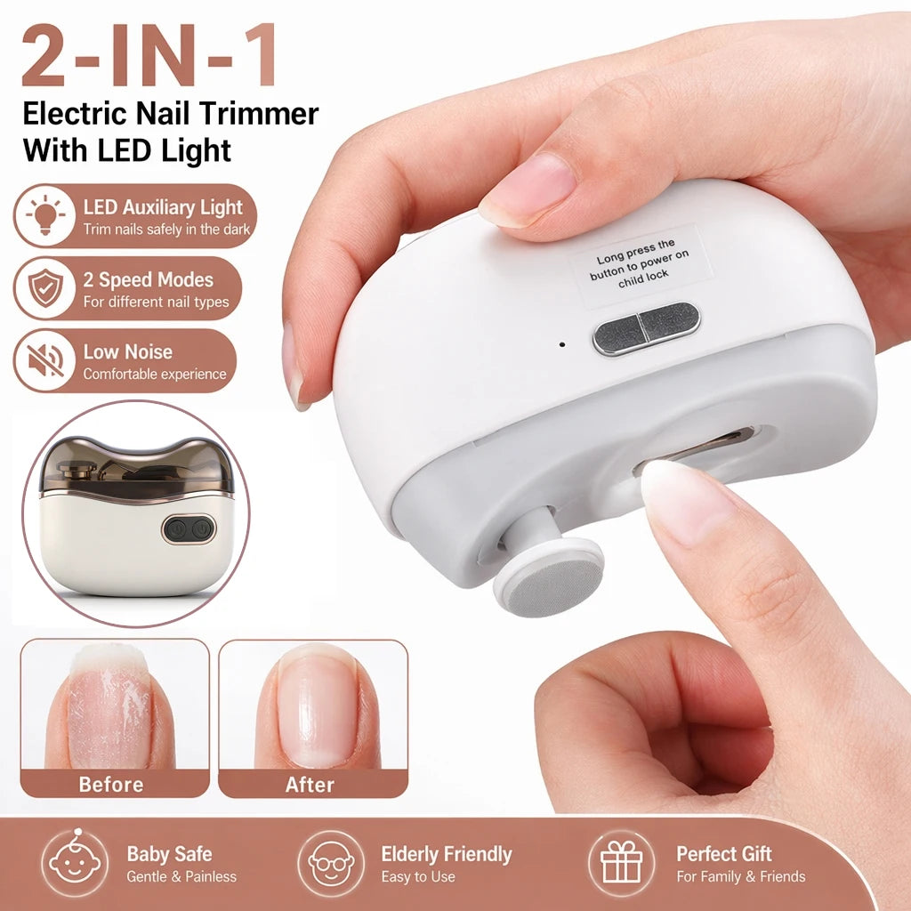 Automatic Electric Nail Trimmer with LED Light