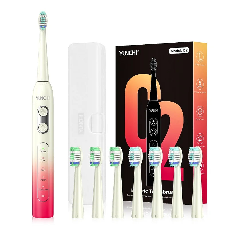 Ultrasonic Electric Toothbrush with 8 Brush Heads - 28