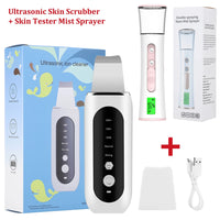 Ultrasonic Skin Scrubber and Nano Mist Facial Hydration Set