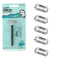 Classic Stainless Steel Double-Edge Manual Shaving Razor - 12