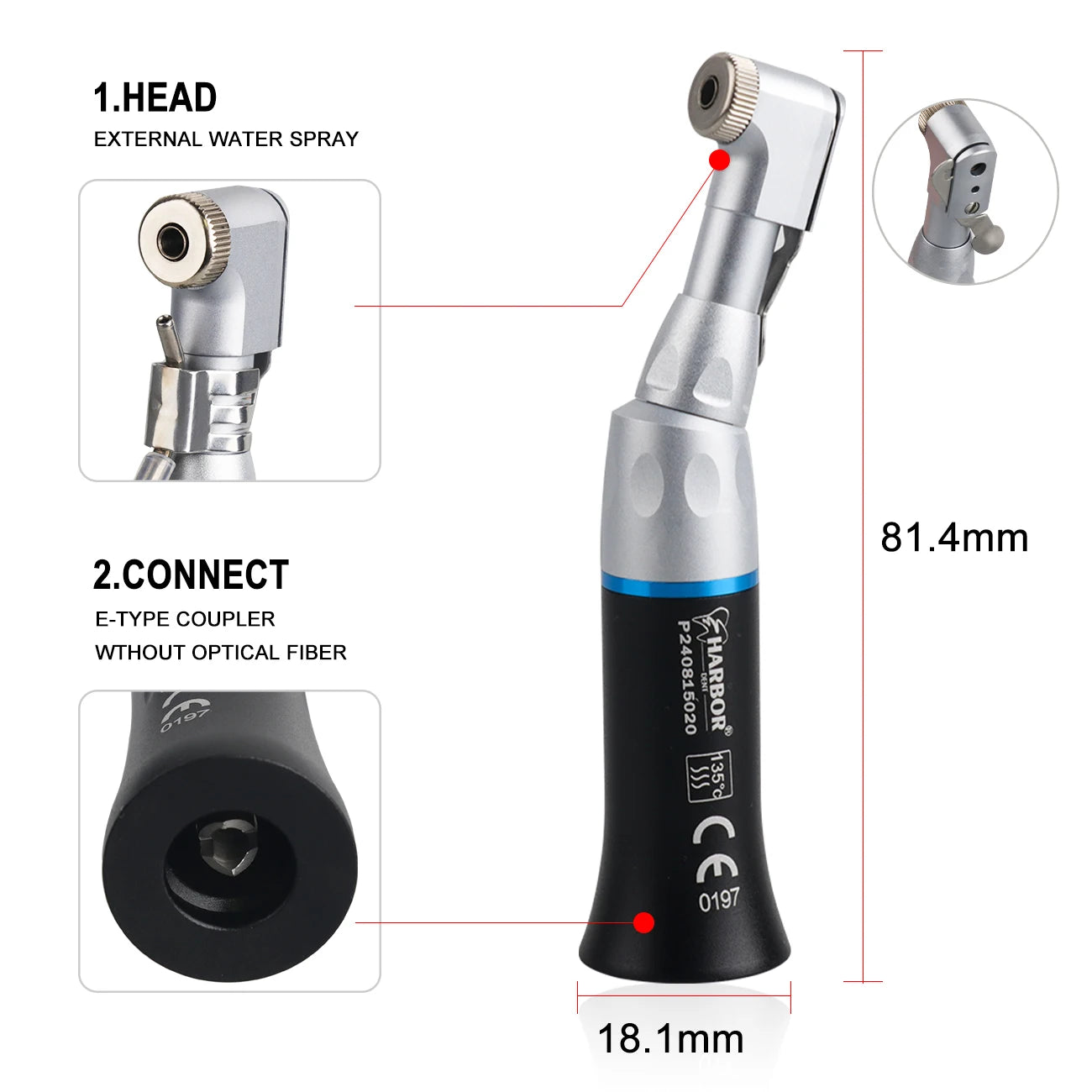 Professional LED Dental Handpiece Kit with Air Motor - 6