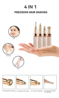 4-in-1 Painless Electric Shaver and Trimmer for Women