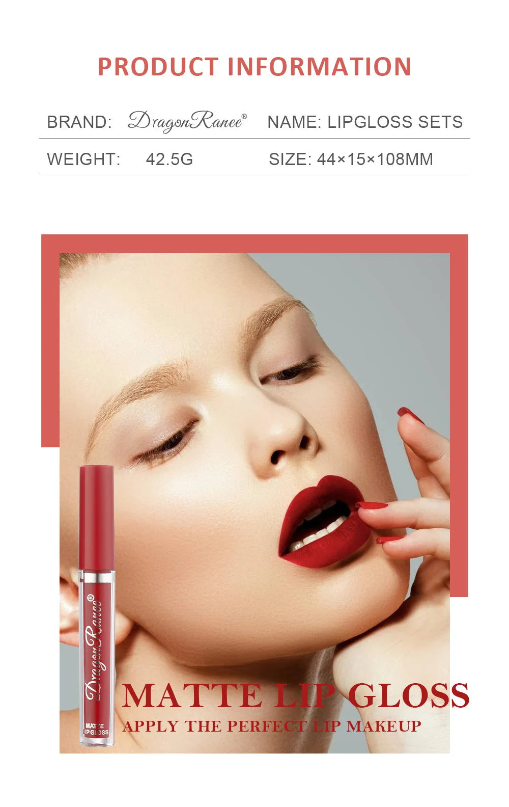 3-Piece Waterproof Matte Liquid Lipstick Set - 7