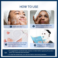 Flexible Silicone LED Light Therapy Mask for Face and Neck