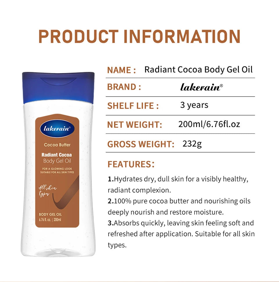Radiant Cocoa Body Oil Gel for Glowing Hydrated Skin - 17