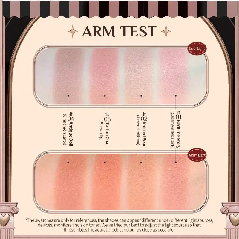 Long-Lasting Embossed Matte Powder Blush - 4