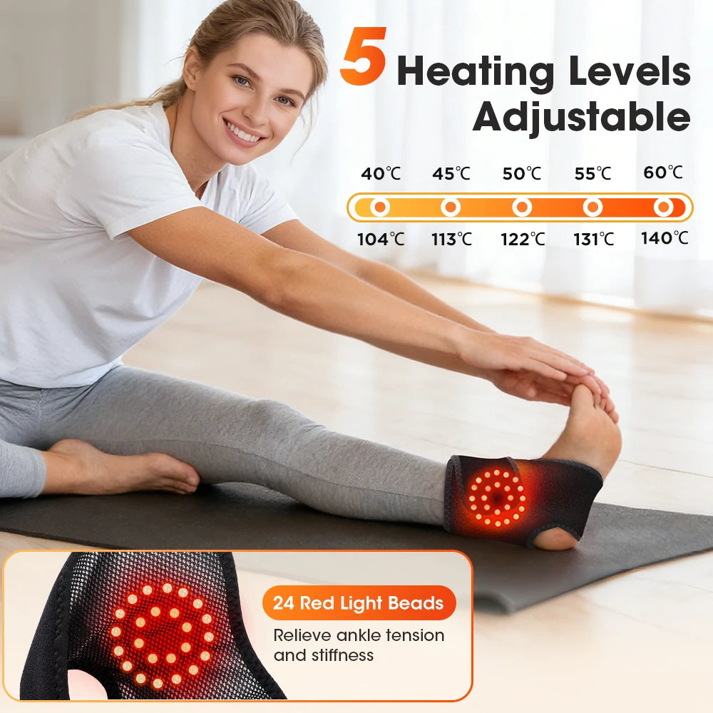 Wireless Heated Ankle Massage Brace for Joint Pain Relief - 23