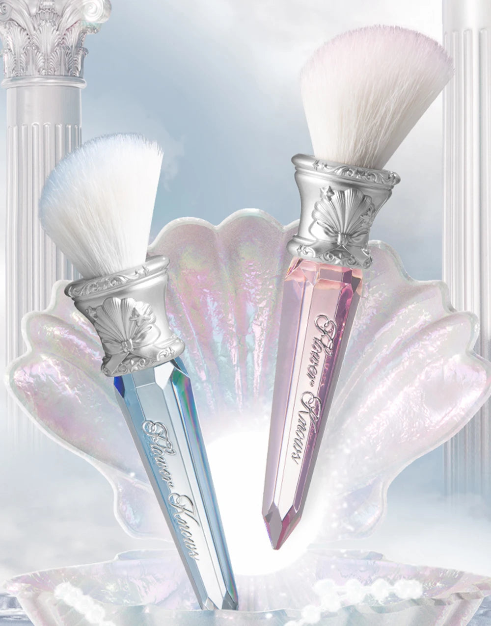 Angled Crystal Makeup Brush for Blush and Contour - 10