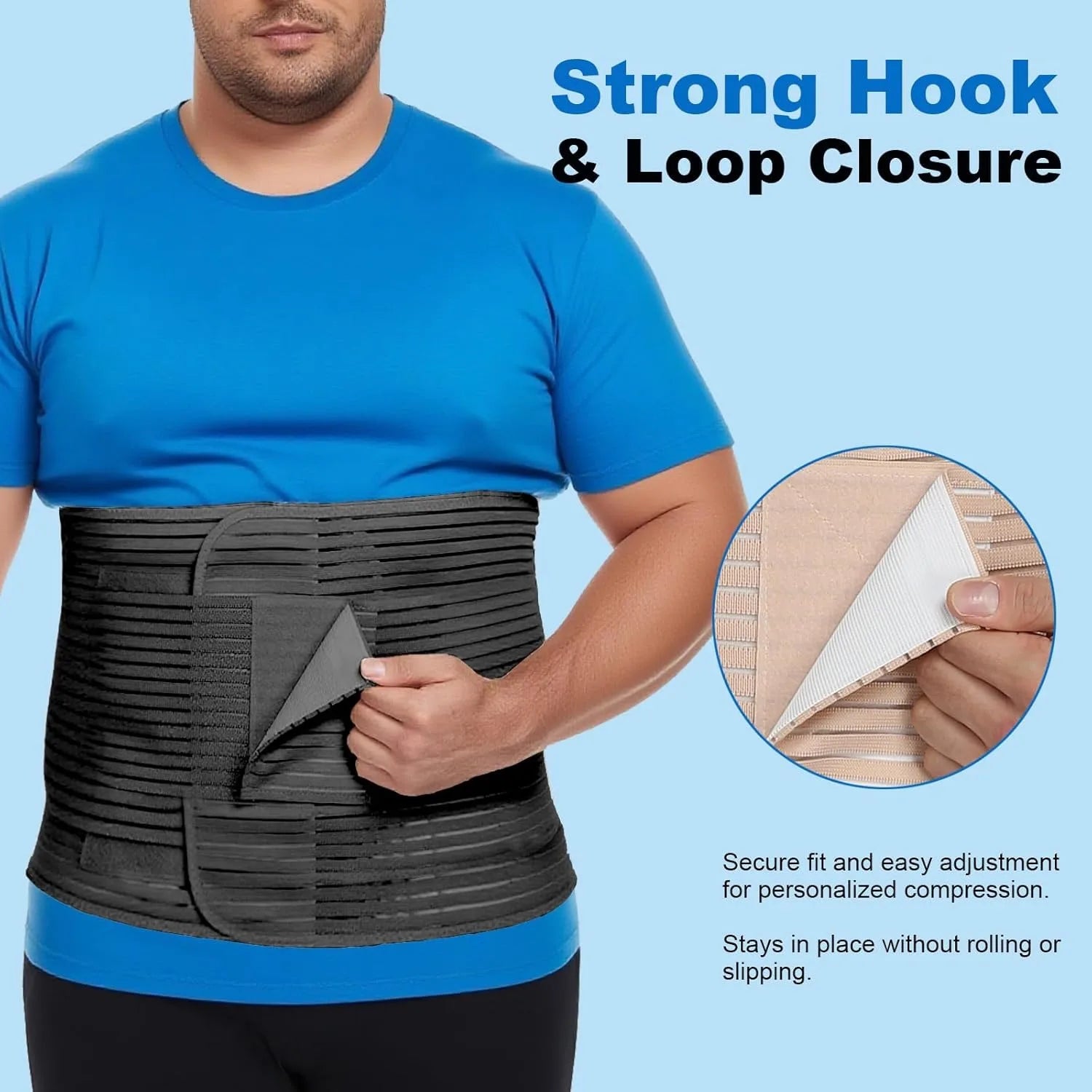 Adjustable Abdominal Compression Binder for Recovery - 4